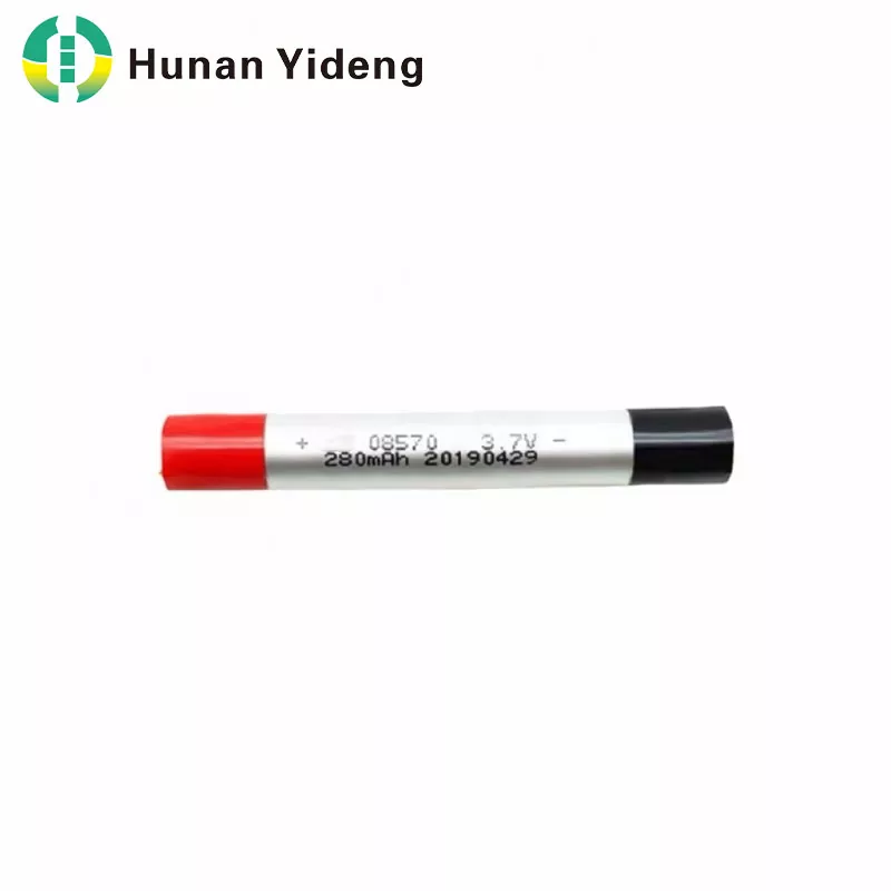 08570 3.7V 280mAh स्लिम बेलनाकार ली-पॉलिमर बैटरी