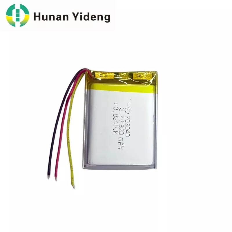 703040 3.7V 820mAh छोटी प्रिज़मैटिक बैटरी